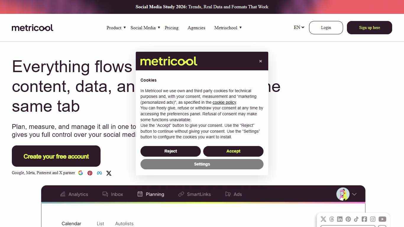 METRICOOL ▷ Social Media Management Tool