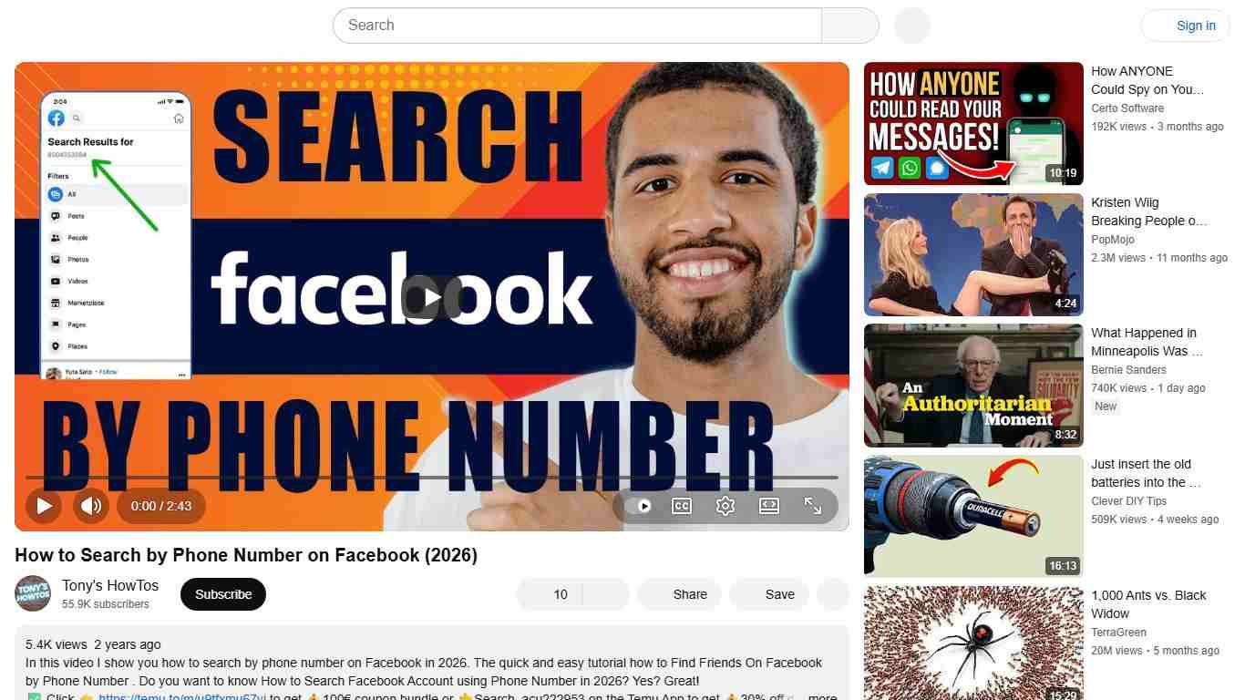 How to Search by Phone Number on Facebook (2026) - YouTube